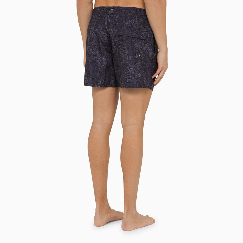 ETRO Midnight Paisley Mini Swim Shorts