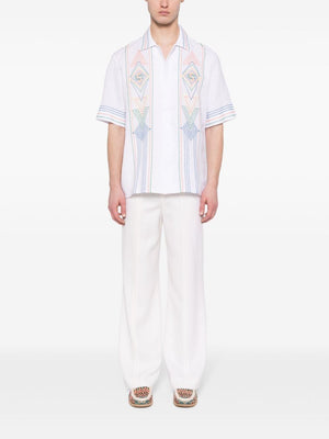 CASABLANCA Mens White Music Print Shirt for SS24