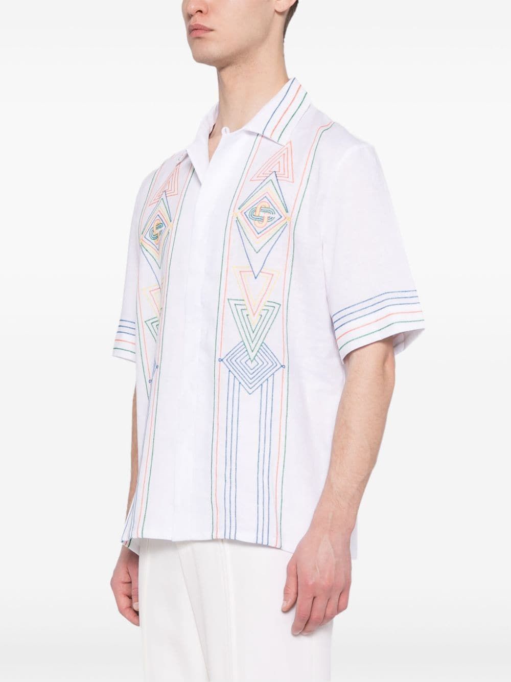 CASABLANCA Mens White Music Print Shirt for SS24