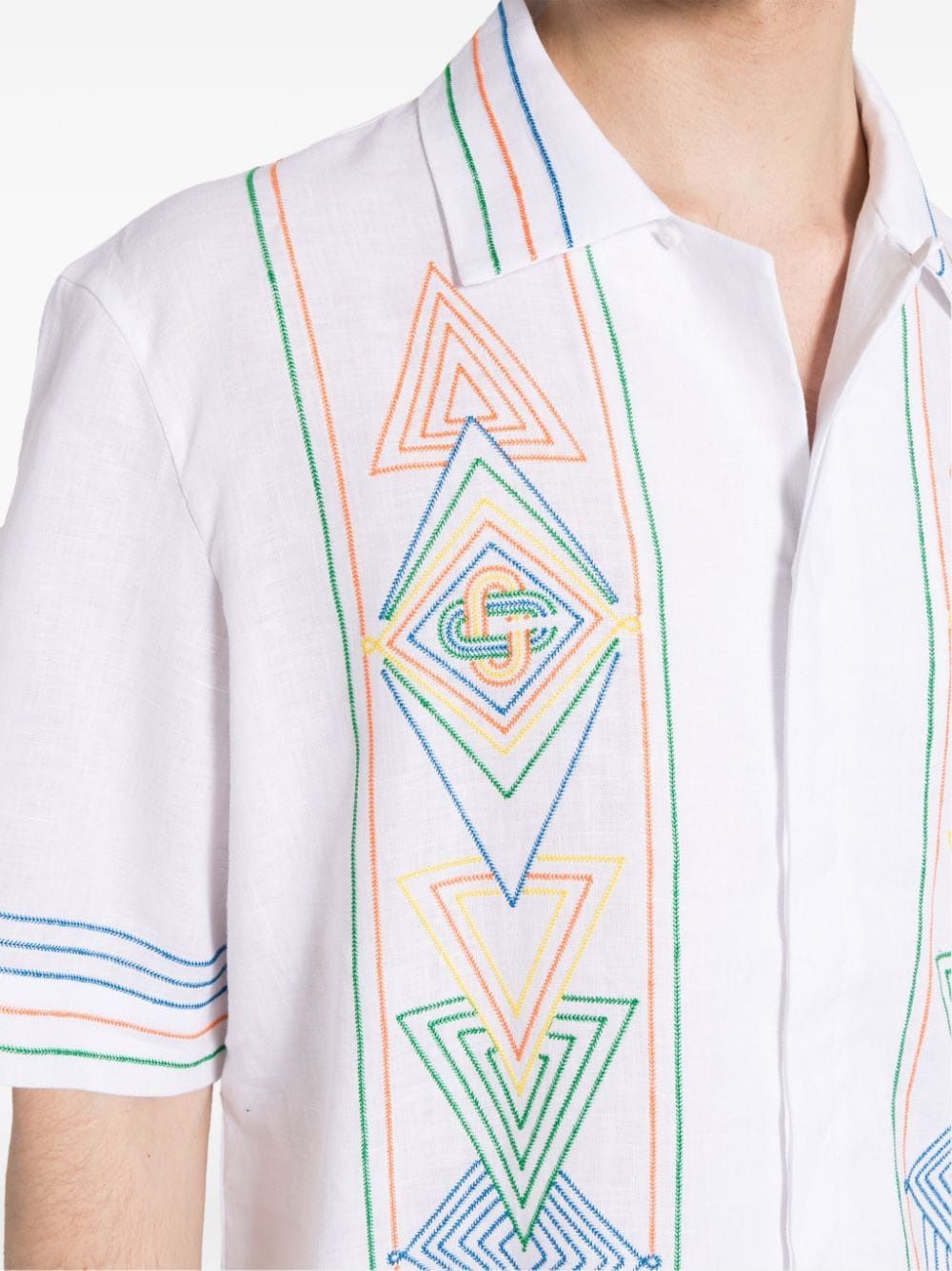 CASABLANCA Mens White Music Print Shirt for SS24