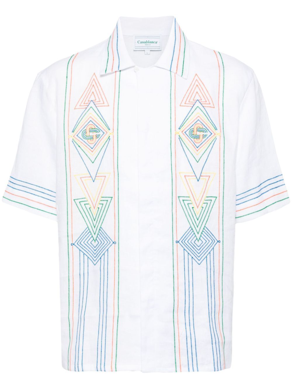 CASABLANCA Mens White Music Print Shirt for SS24