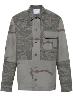 MARINE SERRE Men's 24SS Grey Jacket for Effortless Style