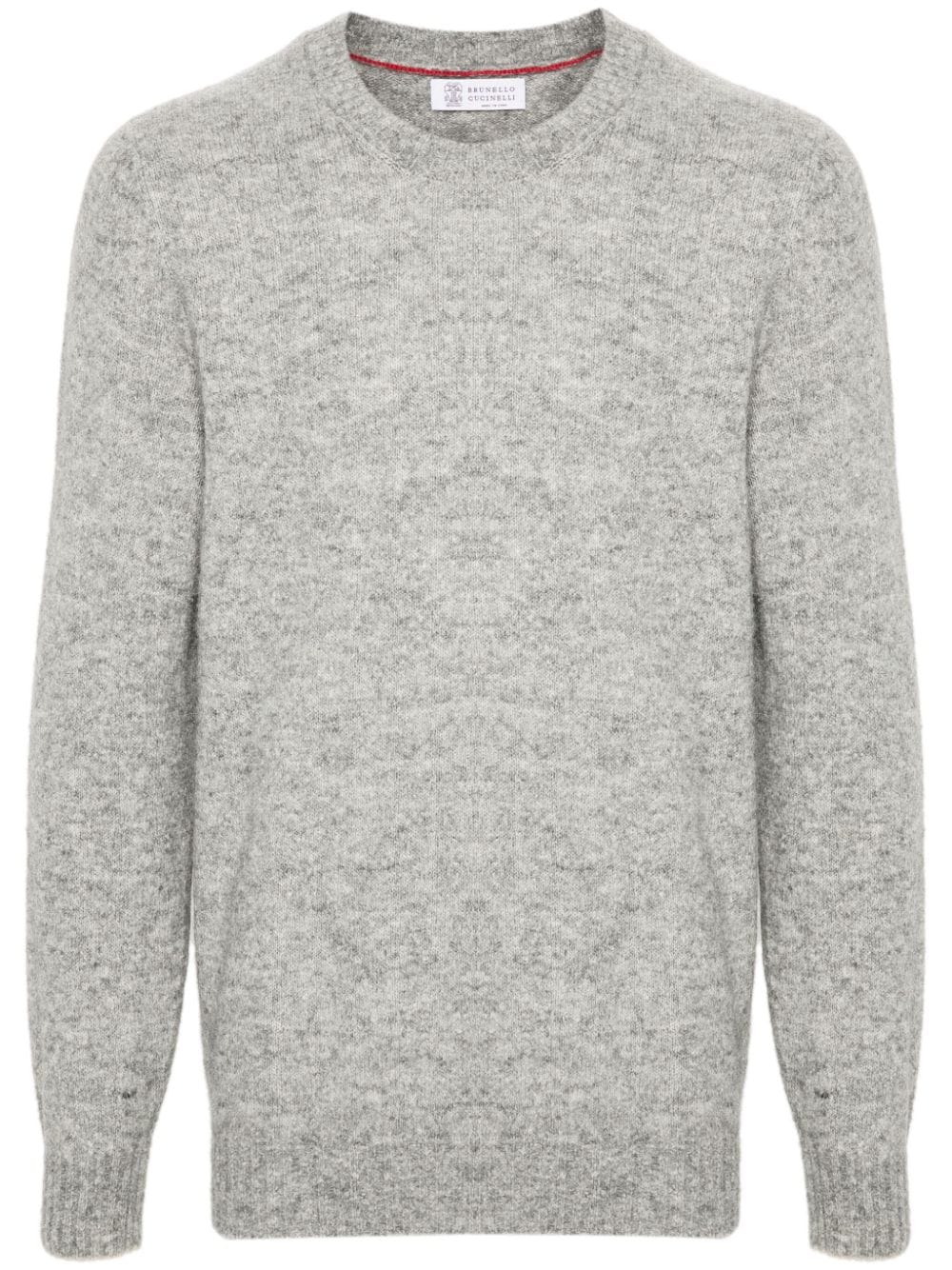 BRUNELLO CUCINELLI Luxurious Grey Wool Crewneck Sweater