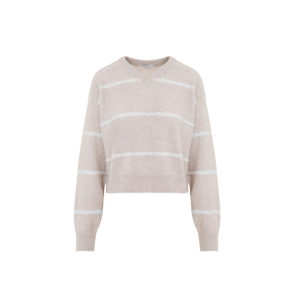 BRUNELLO CUCINELLI Luxurious Nude Striped Sweater for Women