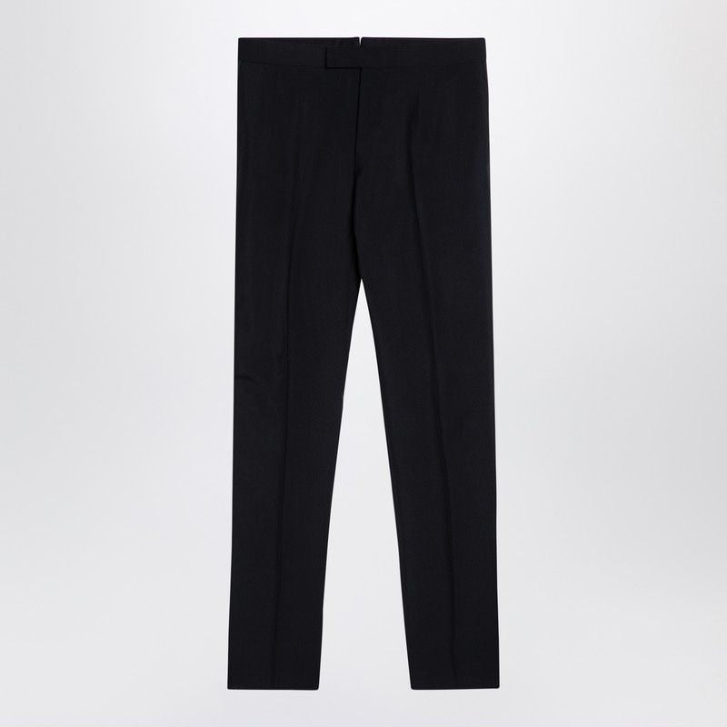 THOM BROWNE Elegant Black Wool-Blend Trousers