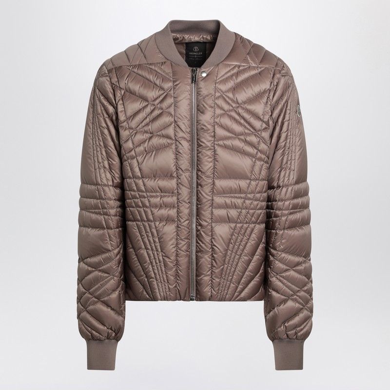 MONCLER RICK OWENS Quilted Down Jacket for Men - Dust Shade