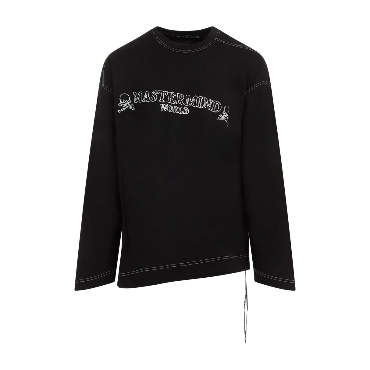 MASTERMIND JAPAN Black Handwritten Long Sleeve T-Shirt for Men