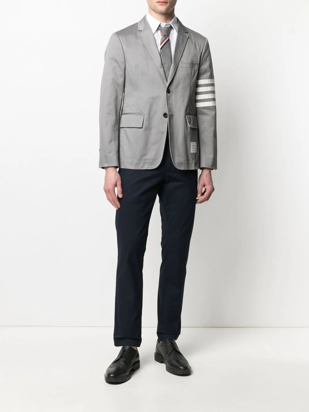 THOM BROWNE Classic Long Sleeve Shirt with CF GG Placket - Perfect for Fall 2024