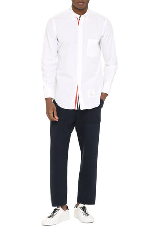 THOM BROWNE Men's Classic Cotton Poplin Shirt in White - FW23 Exclusive