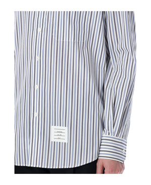 THOM BROWNE Classic Striped Cotton Poplin Shirt for Women