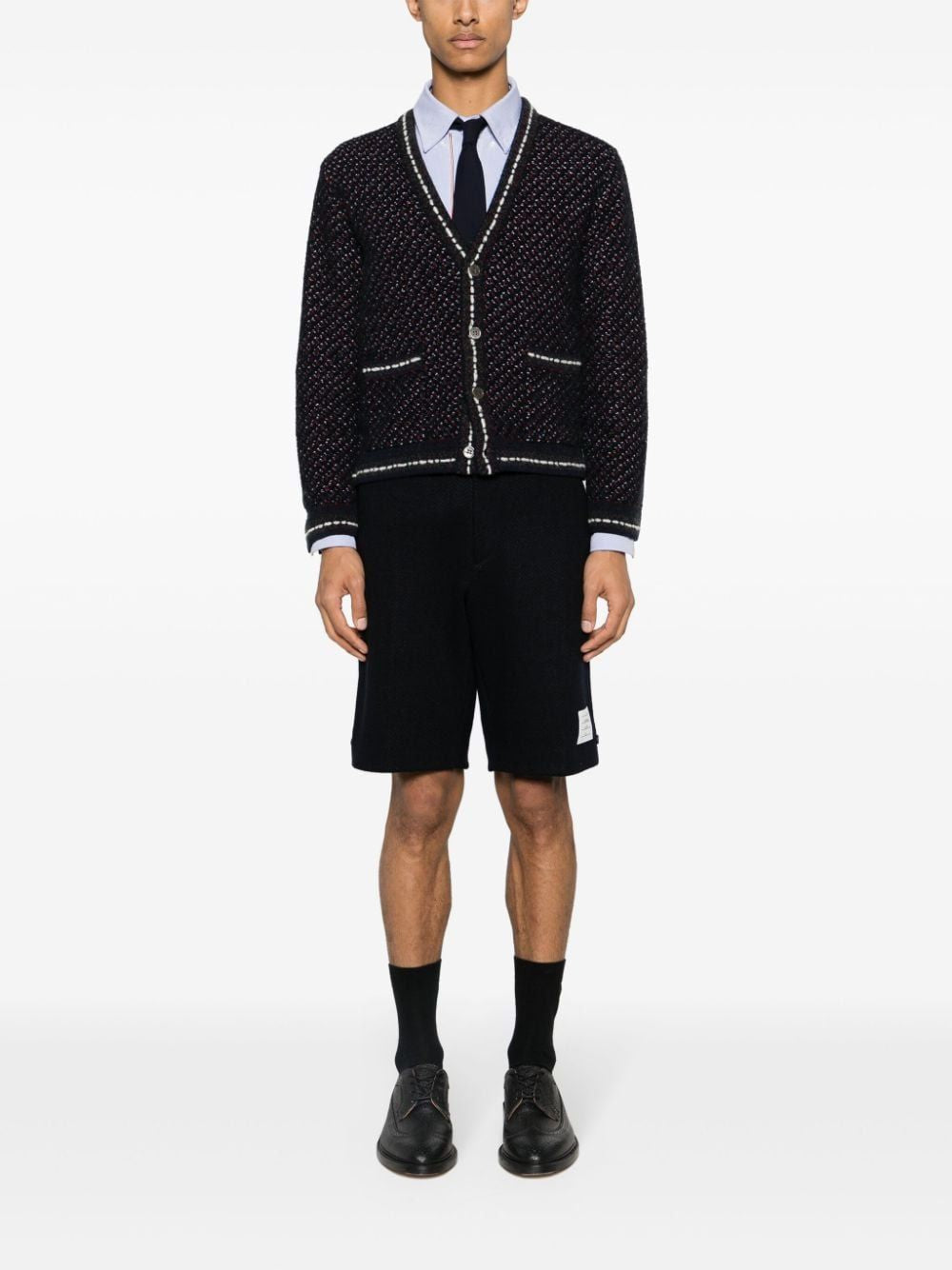 THOM BROWNE Men's Straight Fit Button-Down Shirt - FW24 Collection