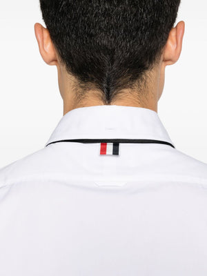 THOM BROWNE Classic White Cotton Poplin Shirt