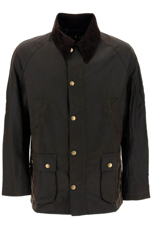 BARBOUR Men's Straight Silhouette Waxed Jacket with Raglan Sleeves