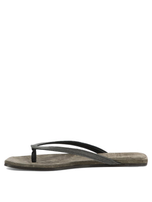 BRUNELLO CUCINELLI Stylish Women's Black Sandals for 2024