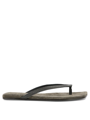 BRUNELLO CUCINELLI Stylish Women's Black Sandals for 2024