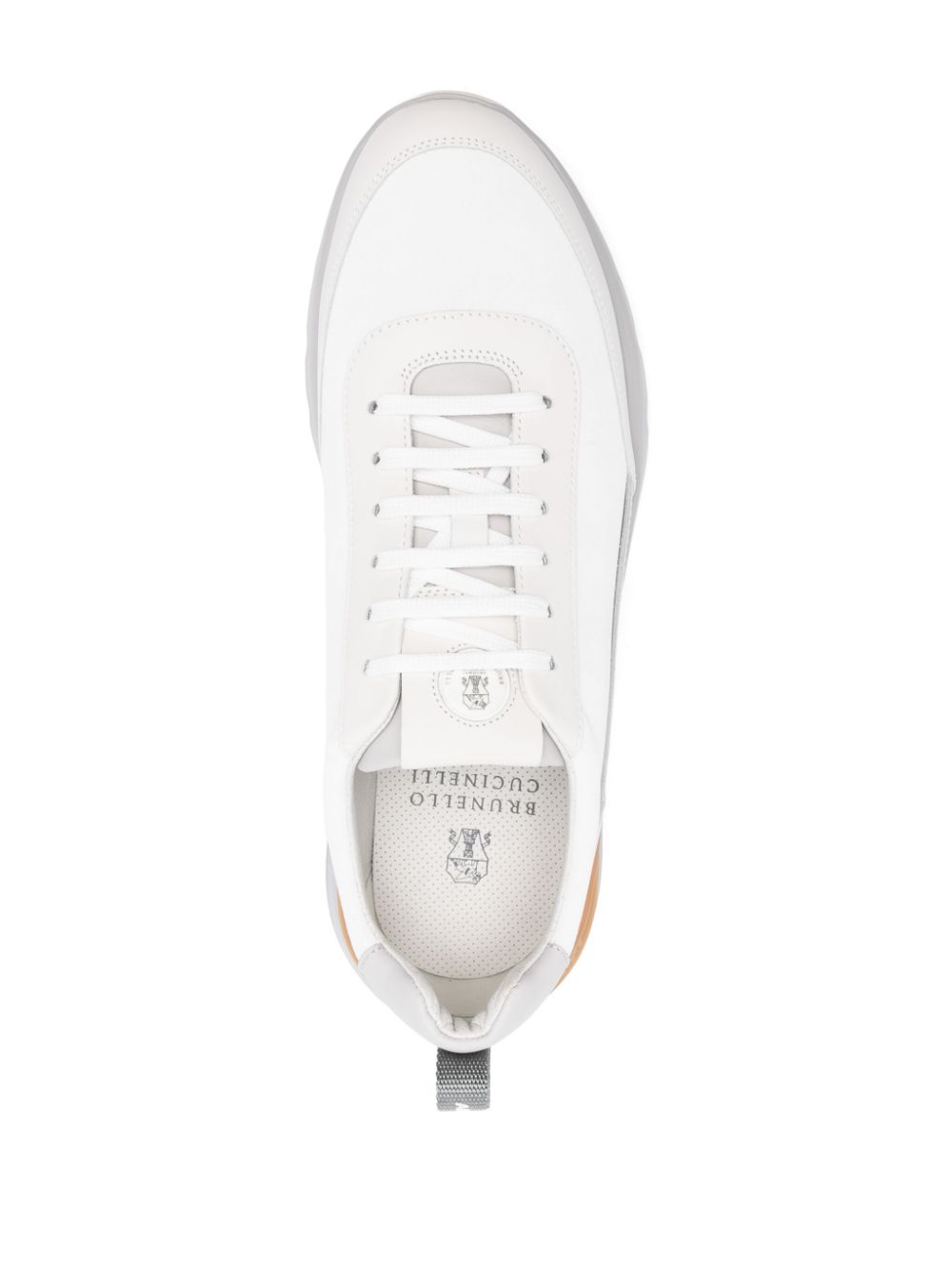 BRUNELLO CUCINELLI Chunky White Leather Sneakers for Men