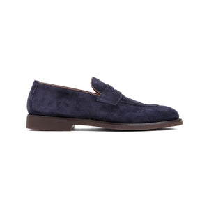 BRUNELLO CUCINELLI Elegant Blue Suede Loafers for Men