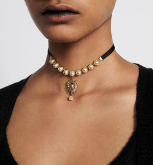 Gold Dior Choker Necklace for Women