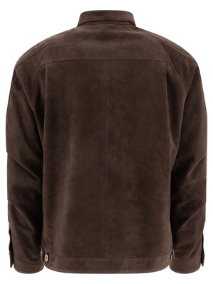 NONNATIVE Classic Brown Leather Jacket for Men