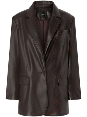 PINKO Faux Leather Button-Front Jacket for Women - FW24