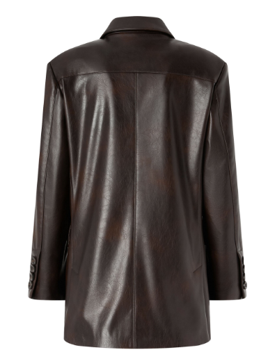 PINKO Faux Leather Button-Front Jacket for Women - FW24