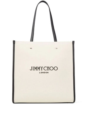 JIMMY CHOO Canvas Tote Bag in Nude & Neutrals for Women - FW23 Collection