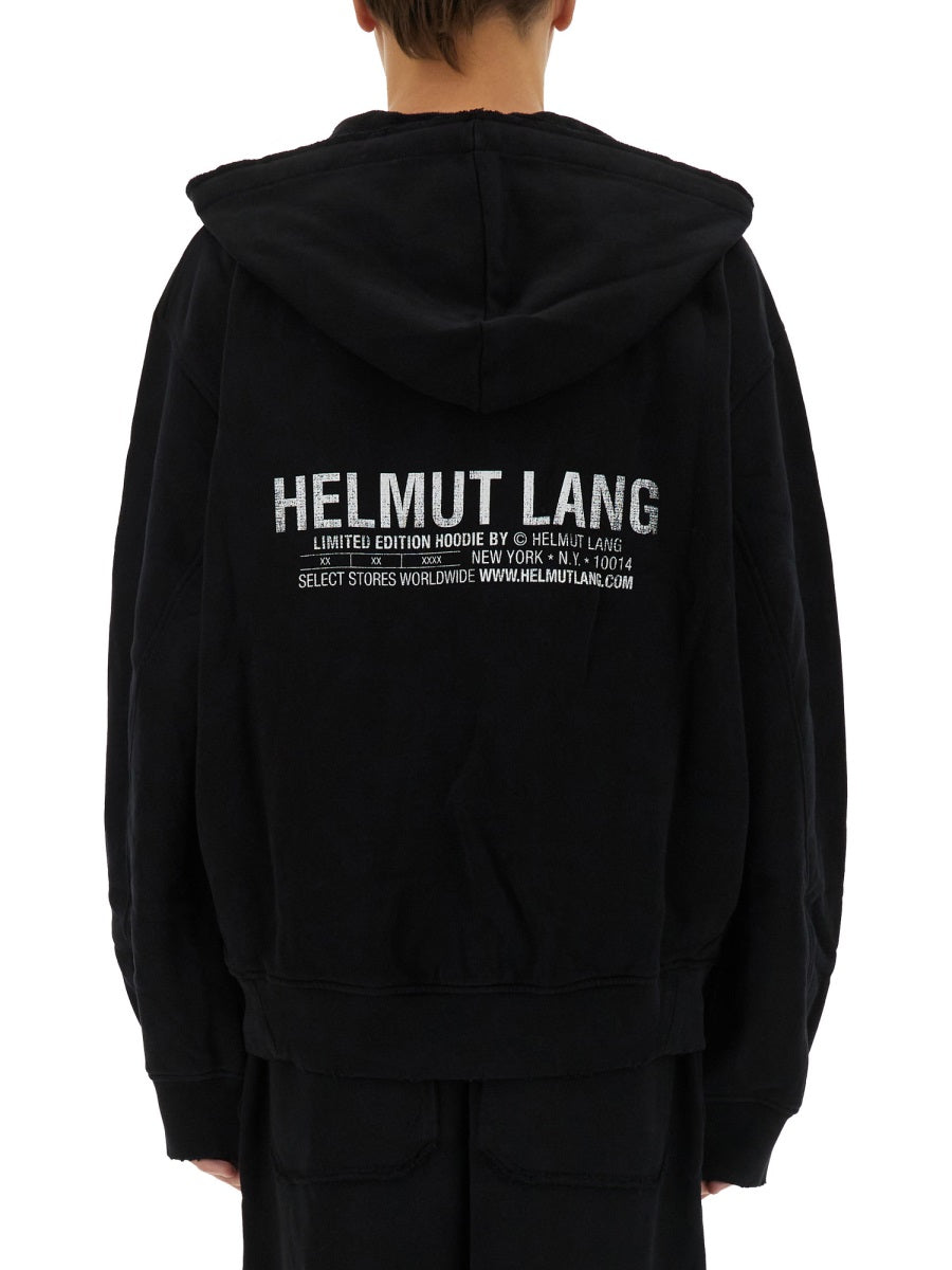 HELMUT LANG Oversized Cotton Logo Sweatshirt