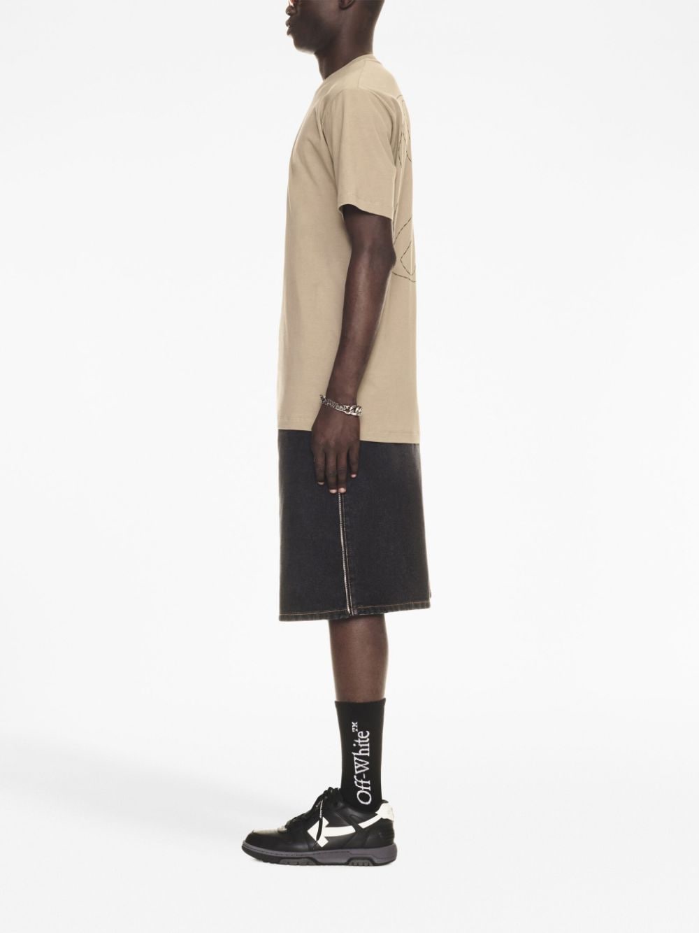 OFF-WHITE Men's FW23 Cotton T-Shirt in Neutral Color