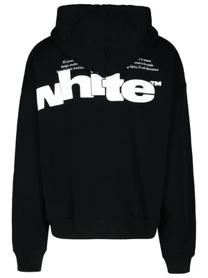 OFF-WHITE Contrasting Logo Cotton Hoodie for Men - FW24