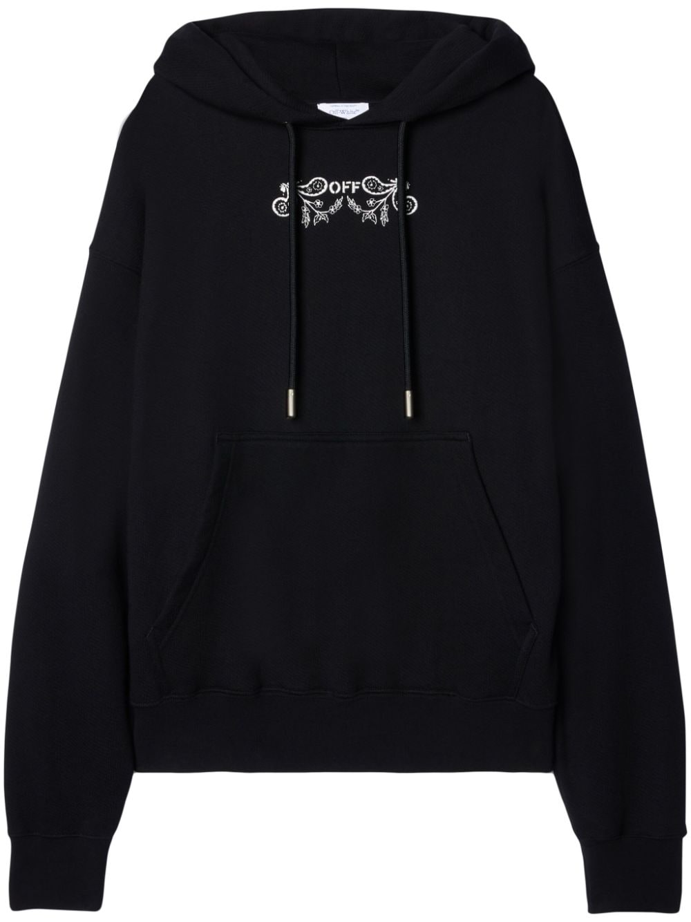 OFF-WHITE Men's Black Tattoo Bandana Hoodie - SS24