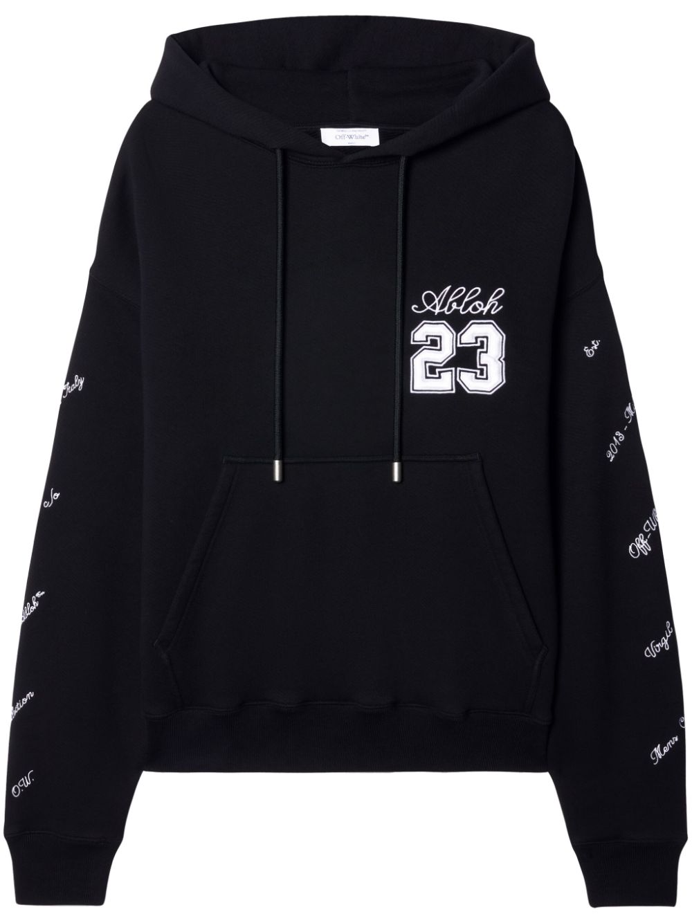 OFF-WHITE Black Men's Hoodie for 24SS Season