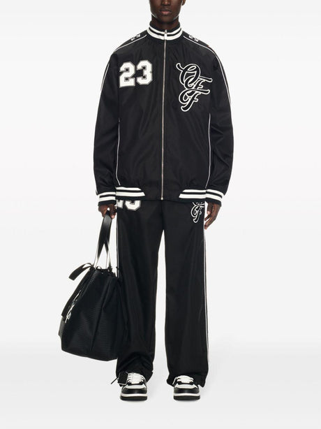 OFF-WHITE Varsity Tracktop for Men in Black and White for SS24