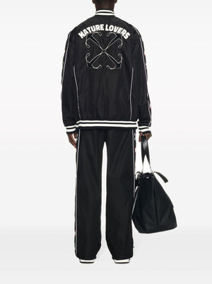 OFF-WHITE Varsity Tracktop for Men in Black and White for SS24