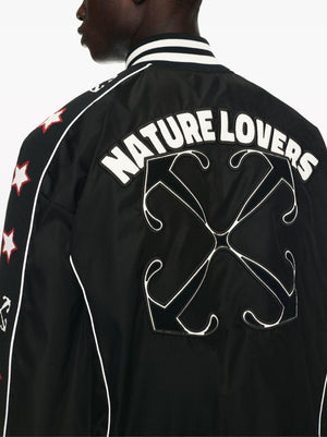 OFF-WHITE Varsity Tracktop for Men in Black and White for SS24