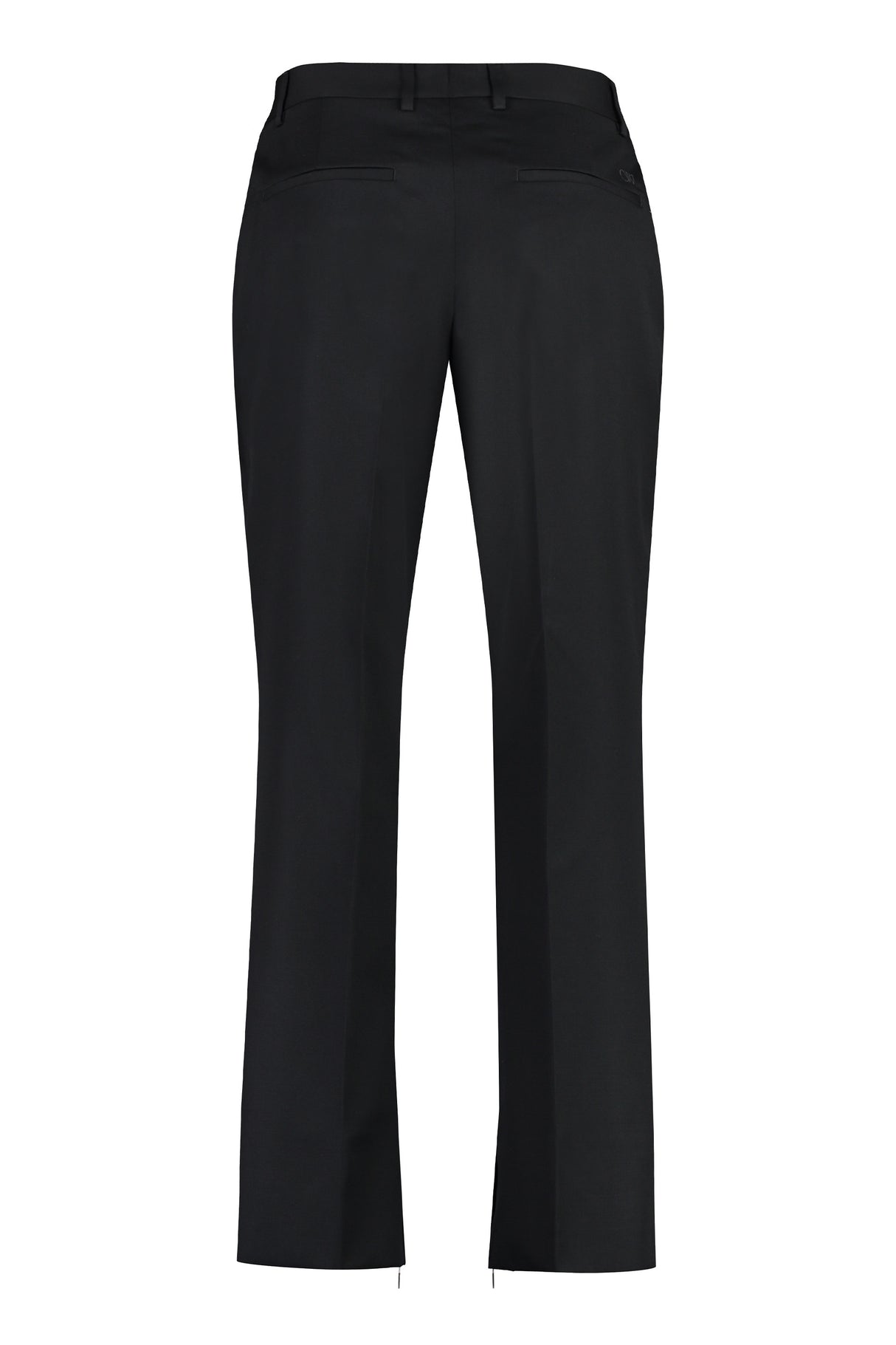 OFF-WHITE Men's Black Wool Trousers for FW23