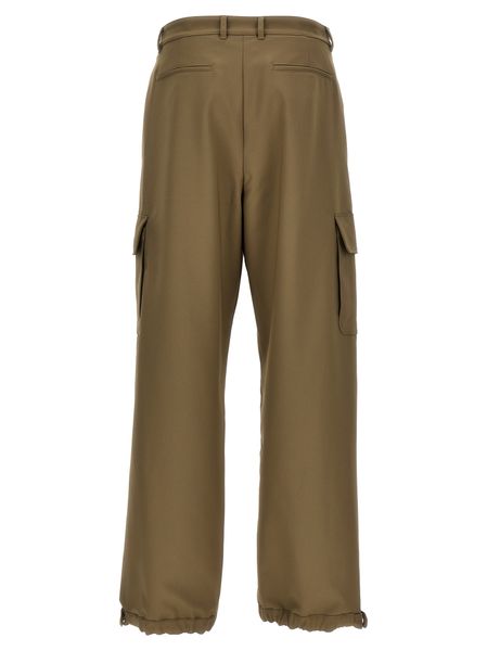 OFF-WHITE Men's Beige Technical Fabric Cargo Pants for FW23