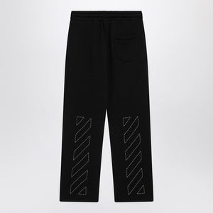 OFF-WHITE Men's Black Jogging Trousers with Off Logo