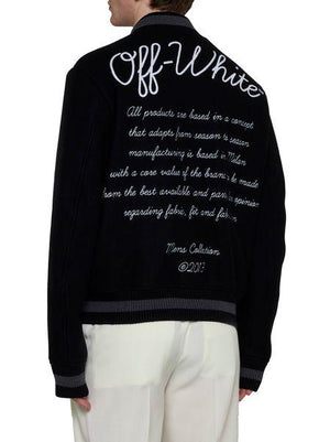 OFF-WHITE Urban Classic Wool Blend Varsity Jacket