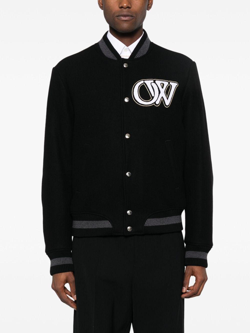 OFF-WHITE Urban Classic Wool Blend Varsity Jacket