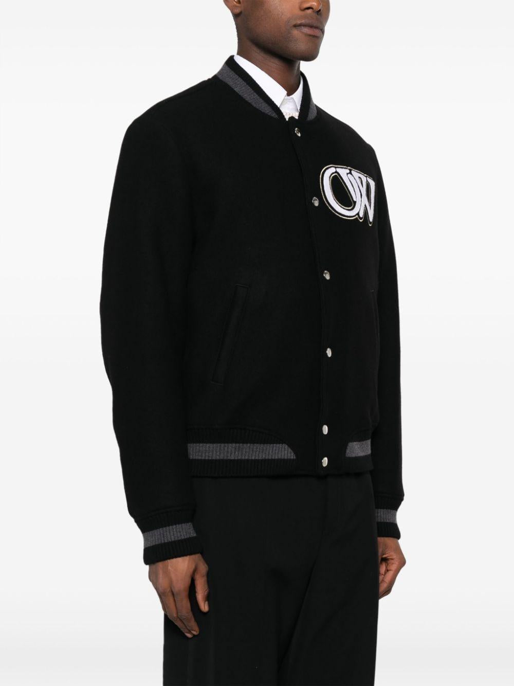 OFF-WHITE Urban Classic Wool Blend Varsity Jacket