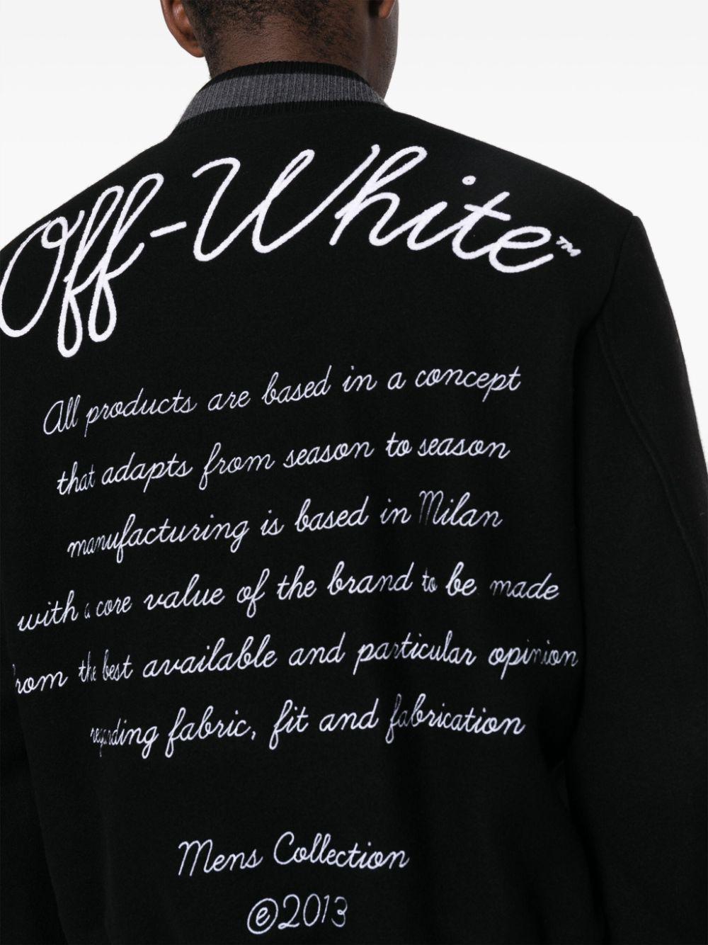 OFF-WHITE Urban Classic Wool Blend Varsity Jacket