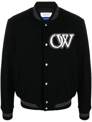 OFF-WHITE Urban Classic Wool Blend Varsity Jacket