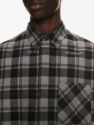 OFF-WHITE Men's Check Pattern Cotton Shirt for FW23