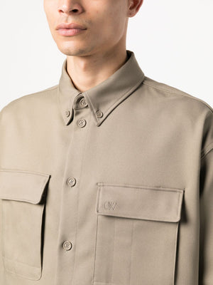 OFF-WHITE Men's Beige Technical Overshirt for FW23