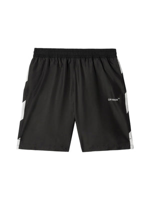 OFF-WHITE Diagonally Logoed Surfer Swim Shorts for Men