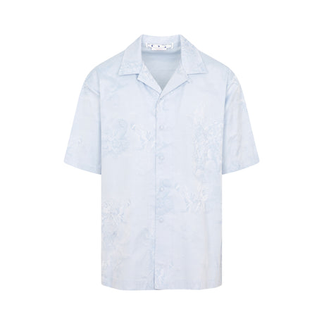 OFF-WHITE Light Blue Tone-On-Tone Shirt for Men from SS23 Collection