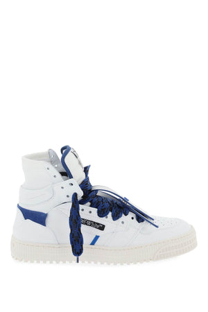 OFF-WHITE Men's 3.0 Off-Court Sneaker in Leather with Perforated Toe, Stretch Knit Ankle and Suede Details