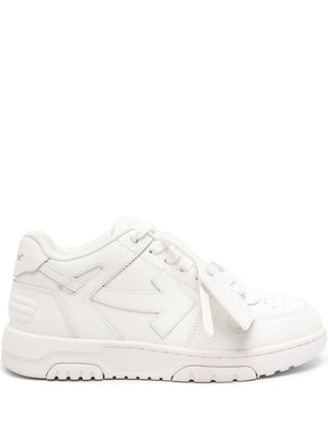 OFF-WHITE White Leather Out of Office Sneakers for Men - FW24