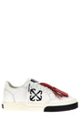 OFF-WHITE Sleek Vulcanized Low-Top Sneakers in White & Black