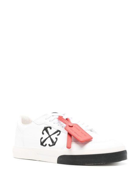 OFF-WHITE Classic Almond Toe Leather Sneakers for Men